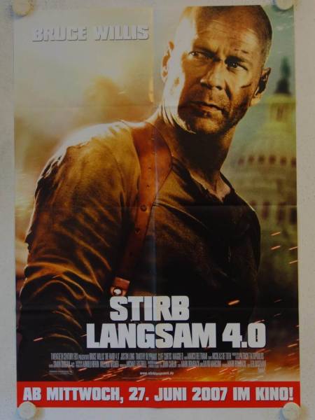 Live Free or Die Hard original release german movie poster